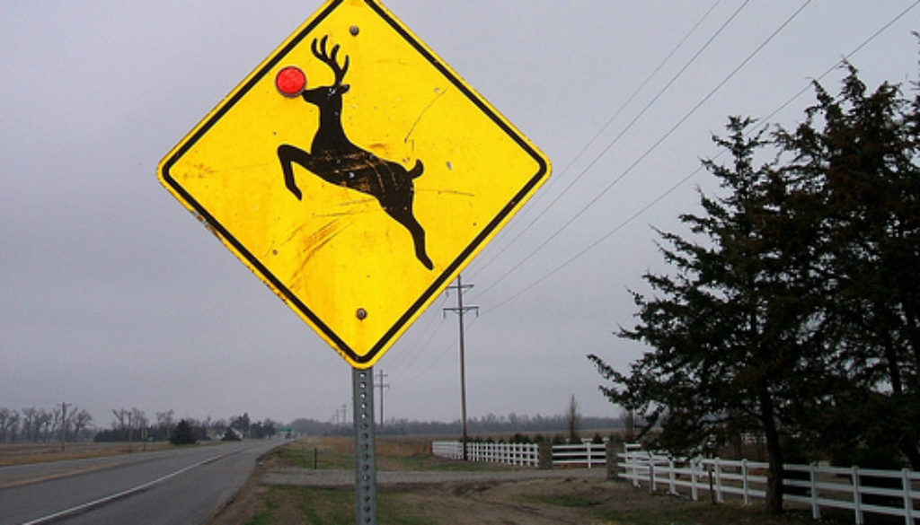 Rudolph the red nosed reindeer warning